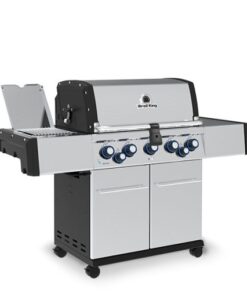 The Broil King Regal S590 Pro Gas Grill is a premium Canadian-designed propane BBQ grill built for serious outdoor cooking enthusiasts. Featuring five Dual-Tube™ stainless steel burners, a powerful rear rotisserie burner, heavy-duty stainless steel cooking grids, and superior heat retention technology, this luxury gas grill delivers professional-level grilling performance for Canadian backyards and outdoor kitchens.